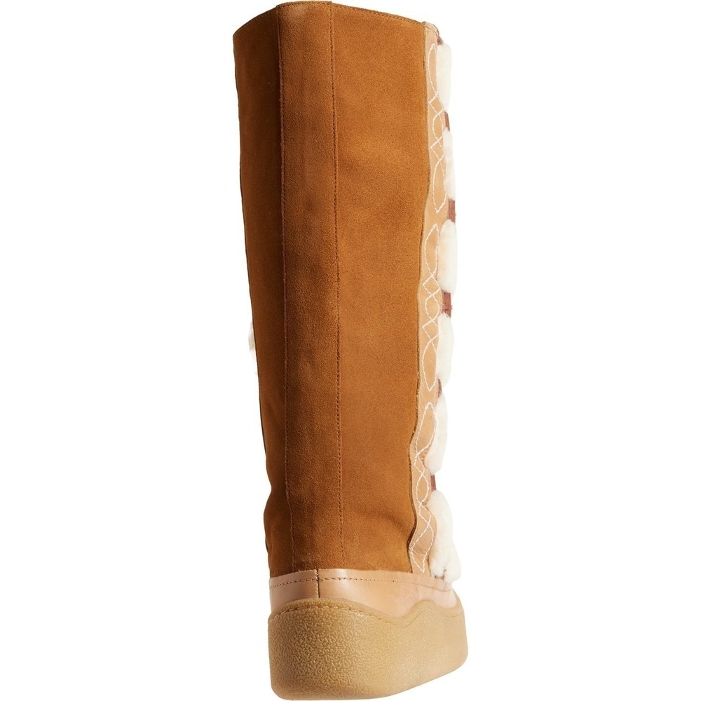 Free People Tall Shearling Platform Boots Size 7 Lace-up Nordic Scandi NEW‎ - Picture 6 of 6